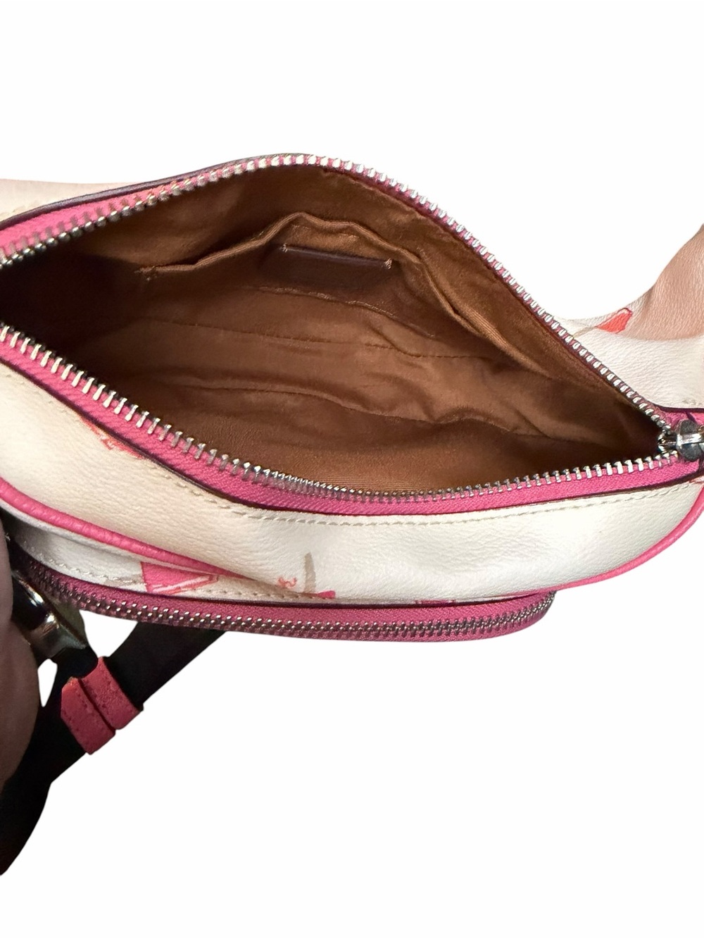 🌟Coach 💓Pink and Cream Authentic Leather Popsicle “Chalk Multi” MINT Belt Bag - Picture 9 of 16